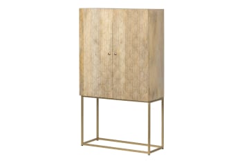 Cabinet natural de madera 90x40x165cm