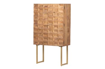 Cabinet natural de madera 88x40x160cm