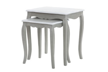 Set de 2 mesas gris de madera 62x45x65cm