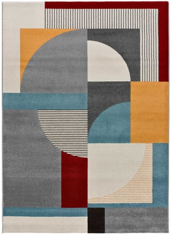 ADRA - Tappeto geometrico multicolore, 160X230 cm