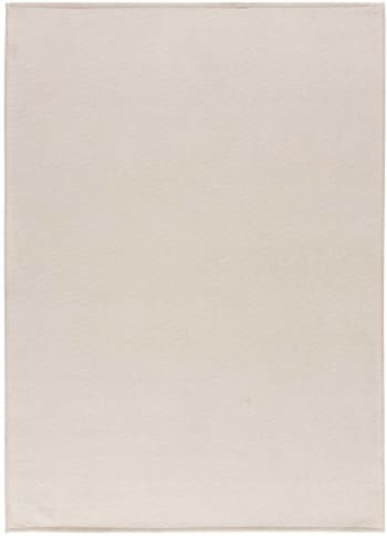 HARRIS - Alfombra lisa lavable en blanco, 080X150 cm