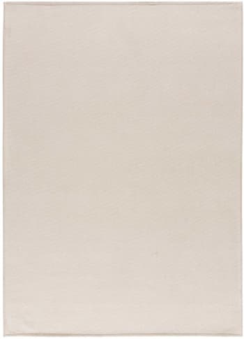 Harris - Tapis uni lavable en blanc, 140X200 cm