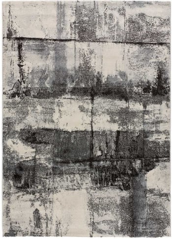 EDEL - Tapis abstrait en gris, 080X150 cm