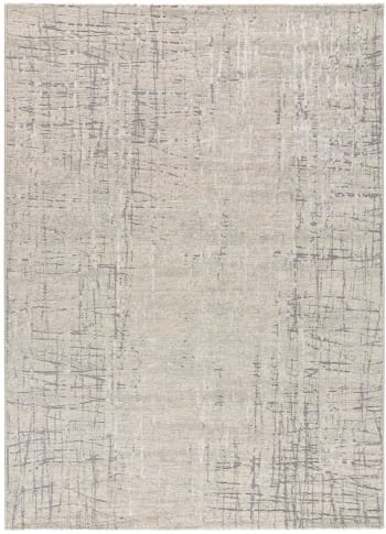SENSATION - Alfombra abstracta con texturas en tonos grises, 080X150 cm