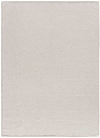 SAFFI - Tapis lavable au design neutre en blanc, 060X120 cm