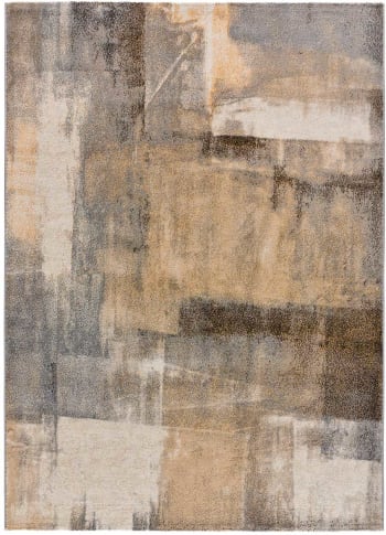 CREAM - Tappeto geometrico, beige, 080X150 cm