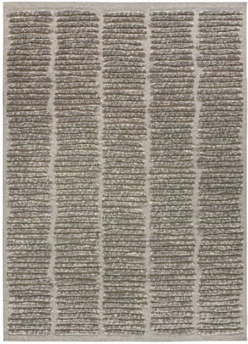 MIRTHA - Tapis en laine avec motifs en relief beige, 130X190 cm