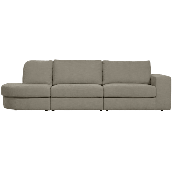 Family - 2,5-Sitzer-Sofa links aus Webstoff, grau