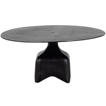 Woood - Table basse en métal noir/brun