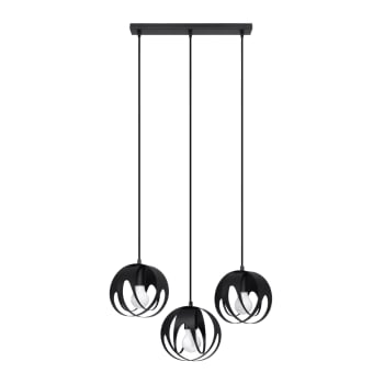 Lampada A Sospensione Marismo 6 Luci Vintage Nera Con Cavi Regolabili E Paralumi In Rete 130 Cm 86233476 - Foto 11