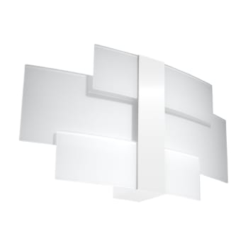 Celia - Lámpara de pared blanco acero, vidrio  alt. 23 cm