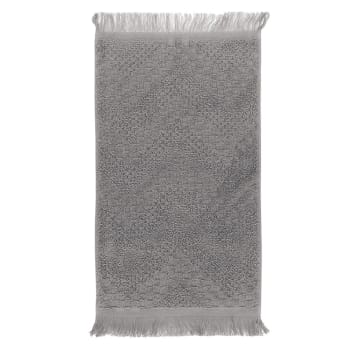 Serviette invites  pur coton gris 30x50