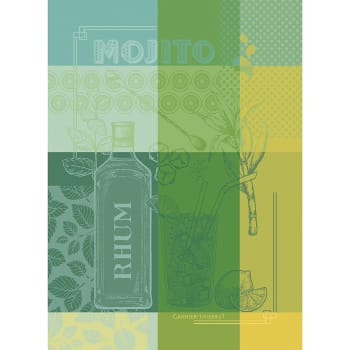 Mojito menthe - Torchon  pur coton vert 56x77