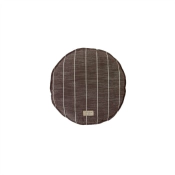 Kyoto - Coussin d'extérieur marron en polyester recyclé Ø40cm