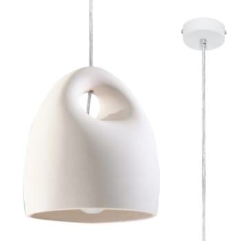 Bukano - Lámpara de techo blanco cerámica  alt. 126 cm
