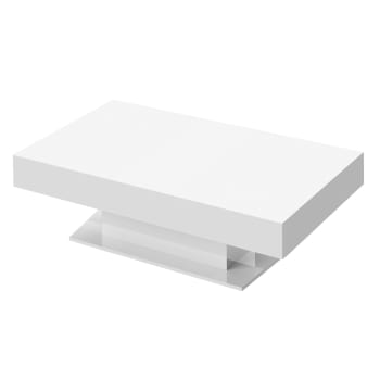 Mesa de centro 110 x 60 40 cm con almacenamiento blanca,aglomerado
