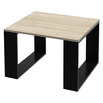 Tavolo da salotto caffè design moderno nero 65x65x40 cm, Truciolato