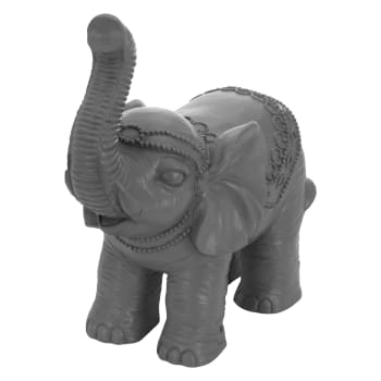 Figura decorativa elefante 36 x 19 x 39 cm gris