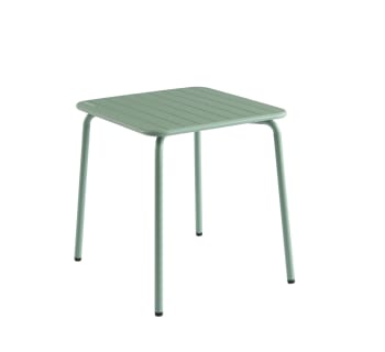 Pantone - Table de jardin en acier vert menthe 70x70 cm