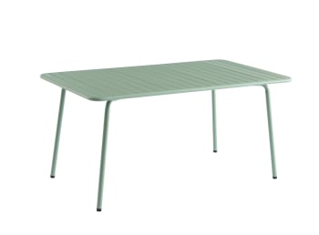 Pantone - Table de jardin en acier vert menthe 160x90 cm
