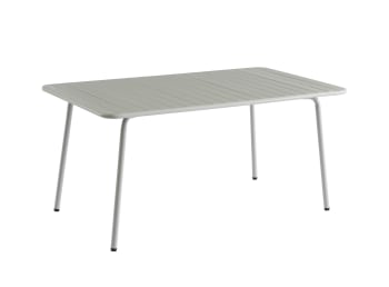 Pantone - Table de jardin en acier gris glacier 160x90 cm