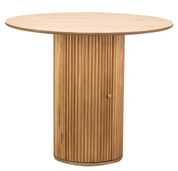 Mesa de comedor redonda en madera de pino