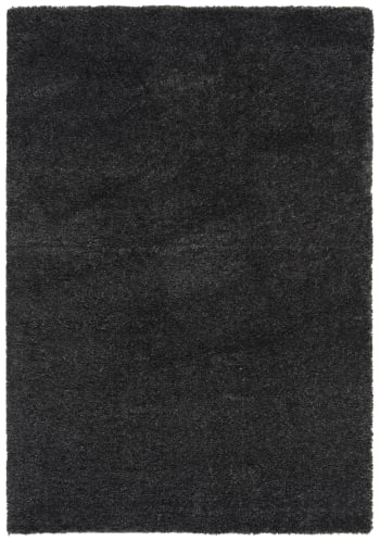 August shag - Tapis de salon interieur en gris charbon, 183 x 274 cm