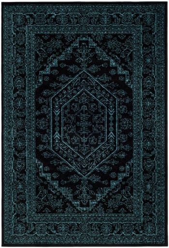 Adirondack - Tapis Noir/Bleu 185 X 275