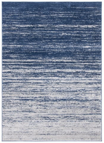 Adirondack - Tapis de salon interieur en bleu marine & gris, 165 x 231 cm