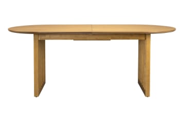 Barlet - Table de repas extensible ovale en bois de chêne L 200