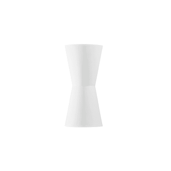 Clepsydra - Applique in gesso bianco verniciabile con luce biemissione 38 cm.