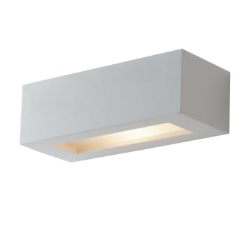 Applique LED da esterno in alluminio bianco biemissione 4000K 10x10cm. Alfa