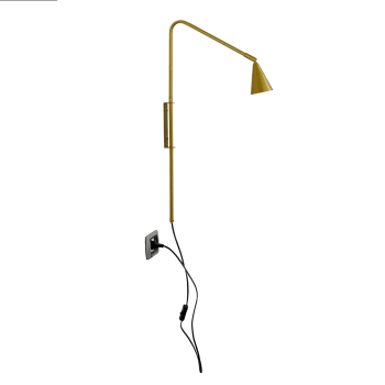 Enea - Aplique ajustable de metal dorado