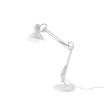 Artifex - Lampada da tavolo regolabile in metallo bianco