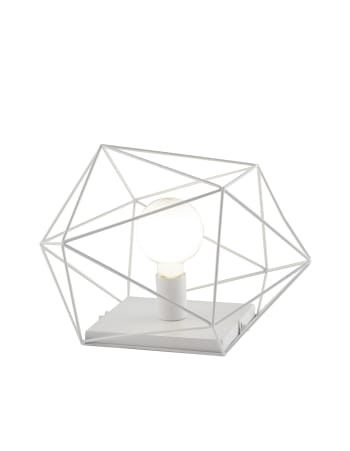 Abraxas - Lámpara de mesa de metal blanco 41x30x27 cm.