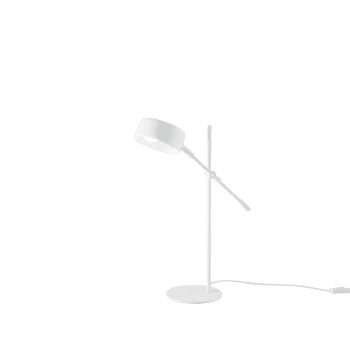 Eiffel - Lámpara de mesa de metal blanco con punto de luz ajustable