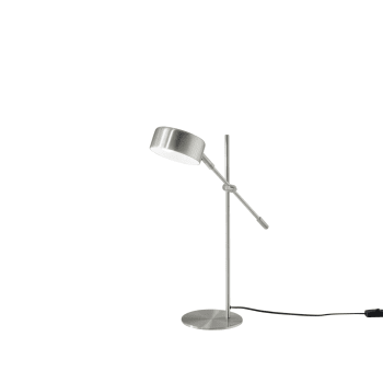 Reality Leuchten Antibes - Lampada Da Tavolo In Metallo Nichel Opaco Con Paralume In Vetro Alabastro Bianco
