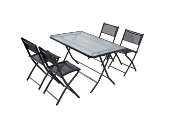 Mahon - Table de jardin et 4 chaises