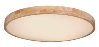 Lindby LED-Deckenlampe Galad, Schwarz, Holz, 2-flg., 75 Cm