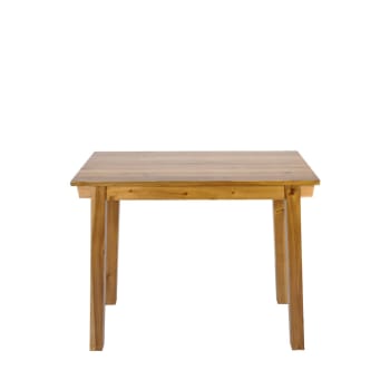 Hanotilo - Table de bar en acacia H100xL120cm bois foncé