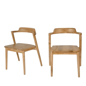 Joko - Lot de 2 chaises en teck bois