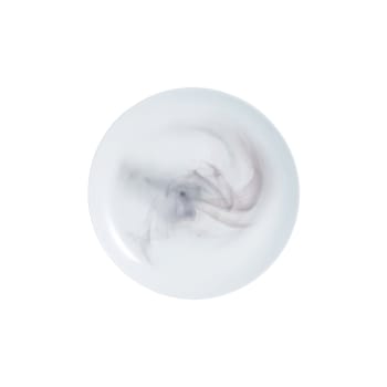Diwali marble - Assiette à dessert blanche marbre 19 cm