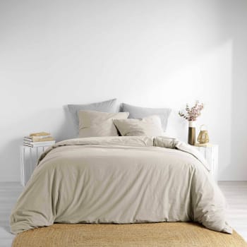 Parure de lit en coton lin 240 x 220 cm