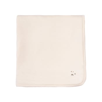 Coperta neonato bianca a pois dorati 100x75cm CASTILLE Castille