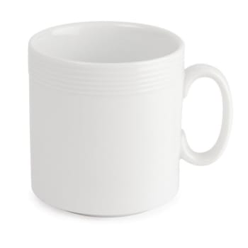 Lot de 12 mugs en porcelaine blanche 220 ml