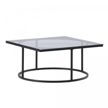 Skai - Table basse design en verre 90x90cm