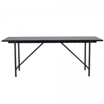 Della - Table à manger minimaliste en bois et métal 200cm