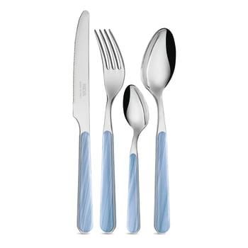 Posate Per Bambini In Acciaio Inox – Set Per Neonati E Bambini Piccoli, Colore Blu, Kiokids