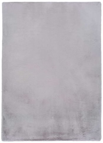 FOX - Tapis lavable extra doux en gris argenté, 120X180 cm