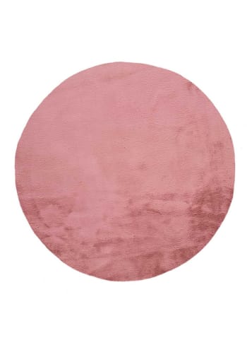 FOX - Alfombra lavable extra suave en rosa, 120Ø cm